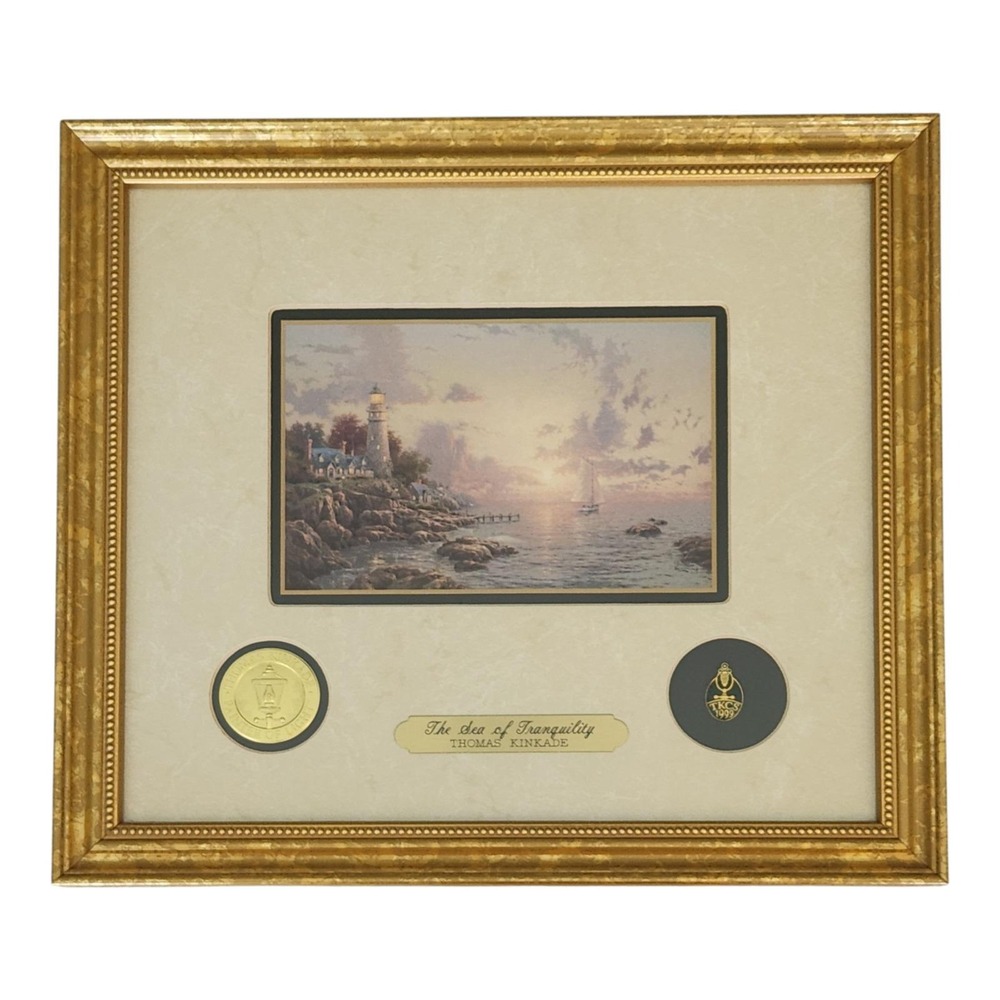 Thomas Kinkade The Sea‎ of Tranquility Framed Print COA Collector's Society 1999